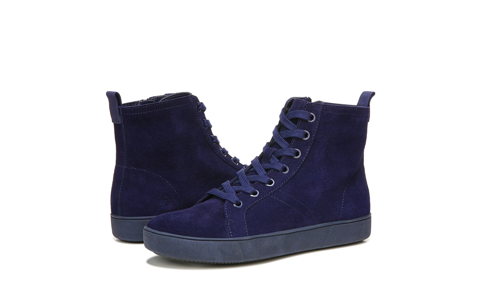 Suede slip on high top sneakers top