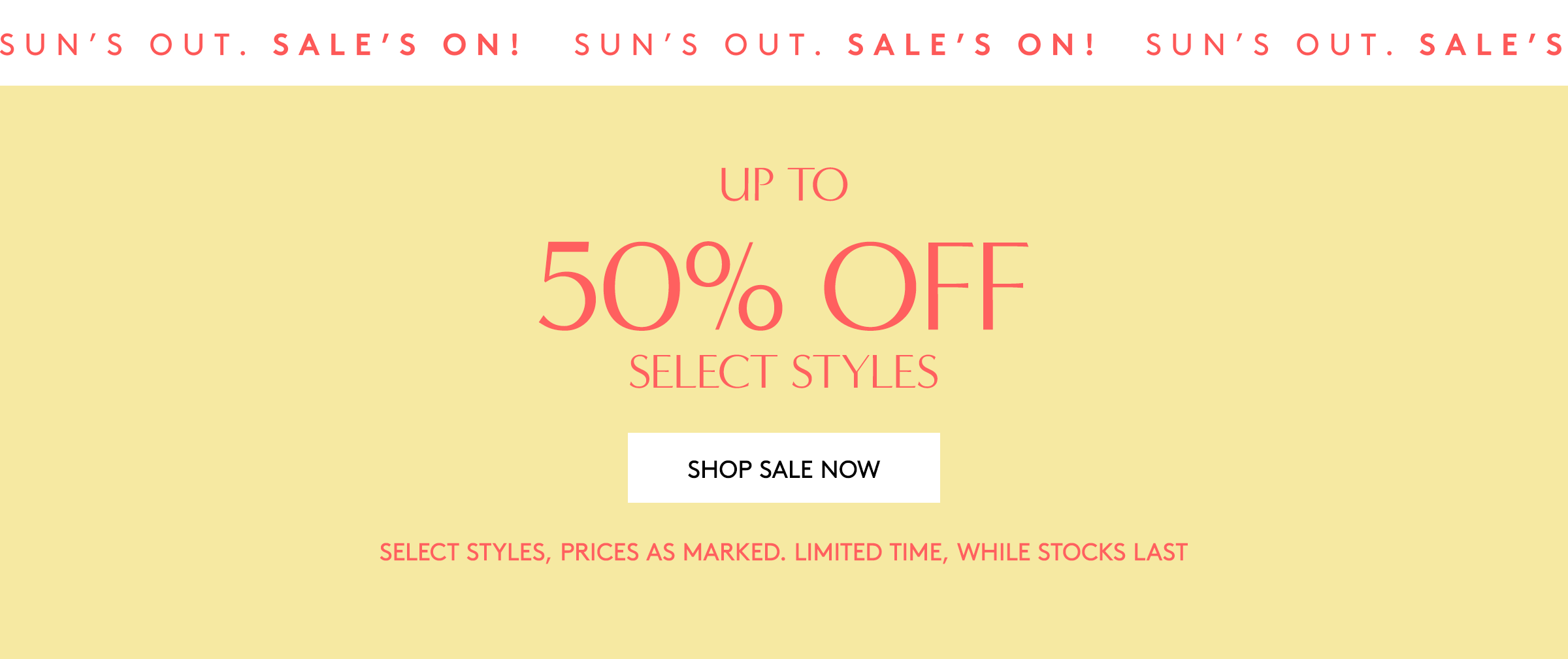 Up to 50% Off Select Styles